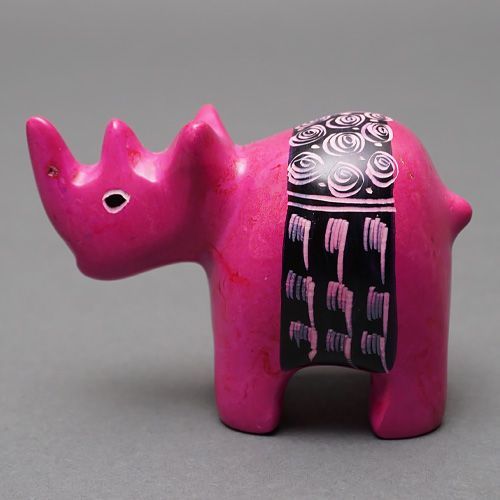 アフリカ ケニア ソープストーン サイ 犀 No.18 石細工 置物 オブジェ