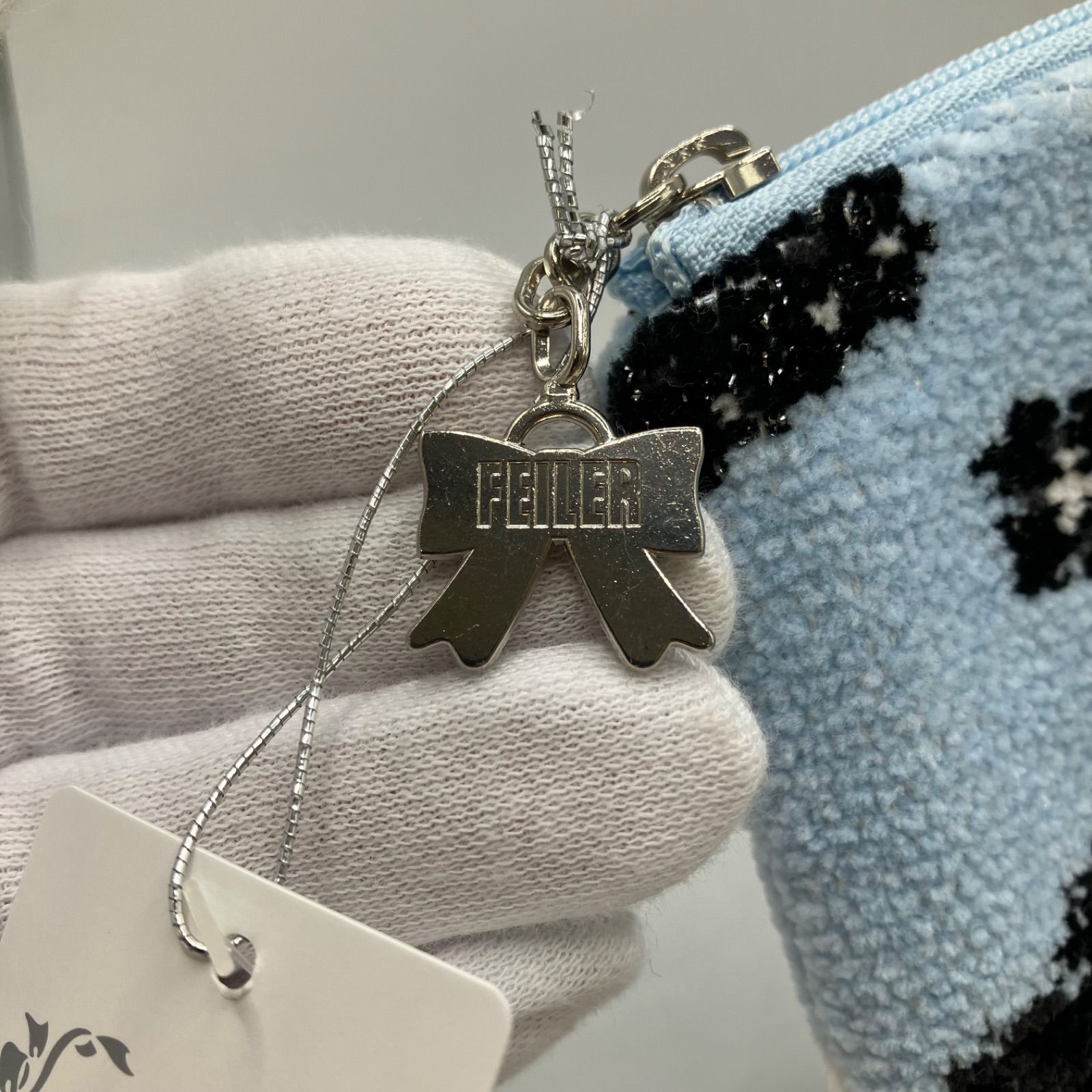 5415 美品 FEILER フェイラー ポーチ 小物入れ コスメケース スワン 