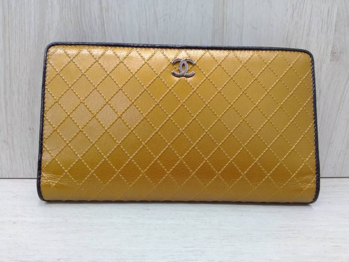 【美品】CHANEL シャネル ビコローレ 長財布 ウォレット ゴールド金具 CHANEL 19 ロング フラップ ウォレット 二つ折り長財布 レザー ピンク