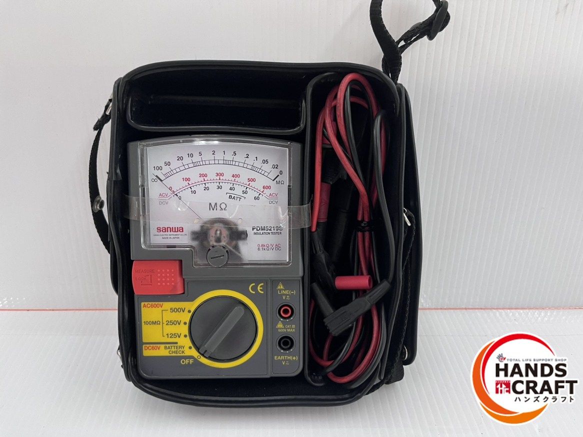 三和 sanwa アナログ 絶縁抵抗計 PDM5219S 測定器 品