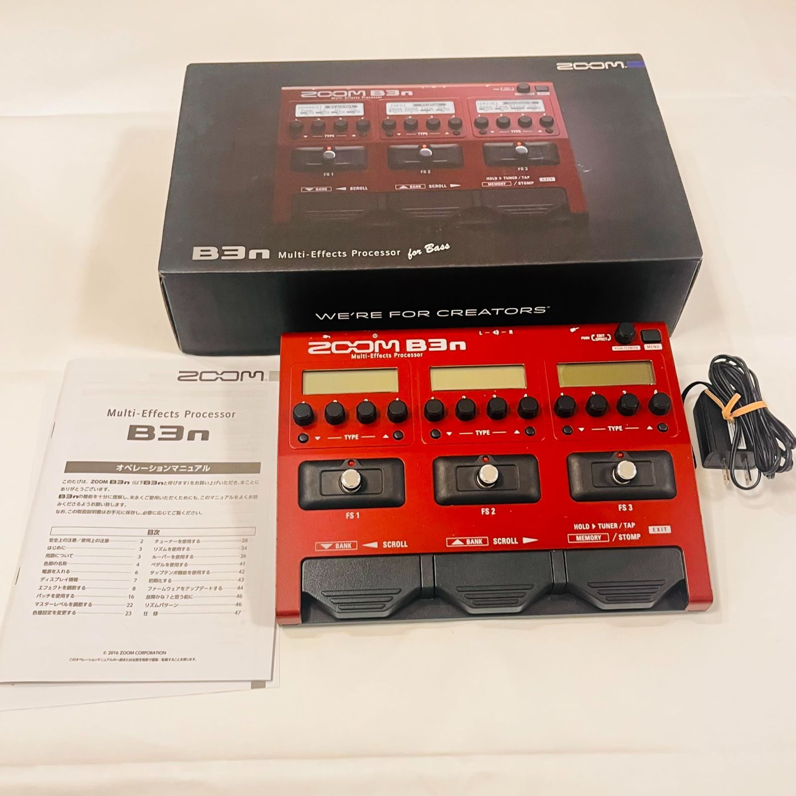 ZOOM ズーム ベース用マルチエフェクツ プロセッサー B 3 n No 2593