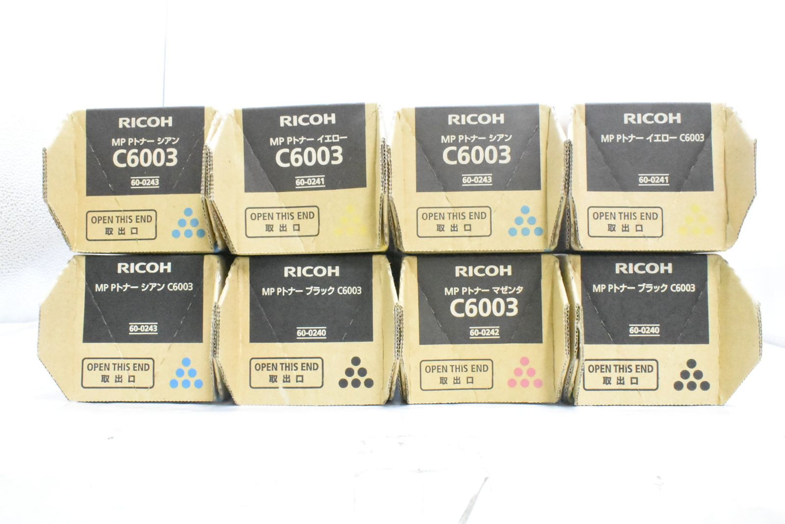 RICOH 純正 トナー C6003 4色8本 シアン マゼンタ イエロー ブラック リコー ITJ7ZQ763B5G-D-N13-byebye