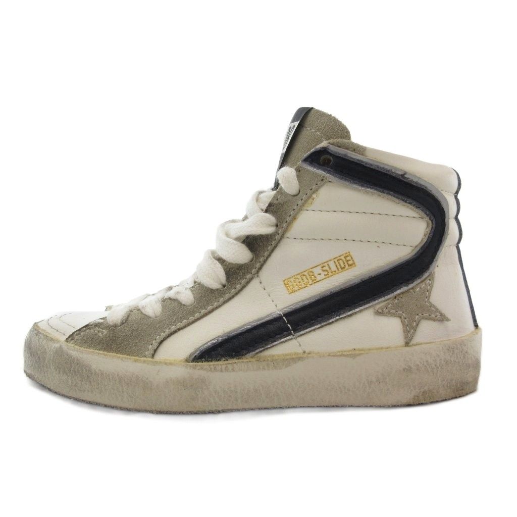 ゴールデングース GOLDEN GOOSE GGDB-SLIDE ハイカットスニーカー シューズ マルチ サイドジップ 星 スター AE
