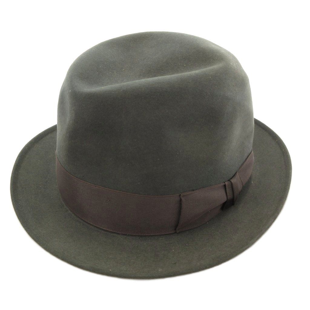 ステットソン STETSON ヴィンテージ Premier プレミア 中折れ ハット 帽子 ウール フェルト リボン カーキ |AE