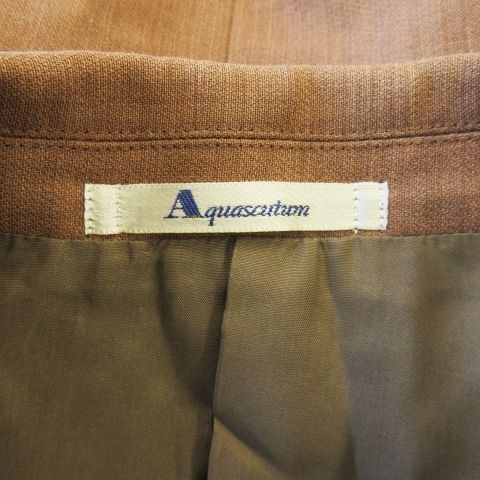  アクアスキュータム セットアップ スーツ テーラードジャケット スラックスパンツ 大きいサイズ 13 茶 ブラウン CK 19 GY 99 その他 トップス