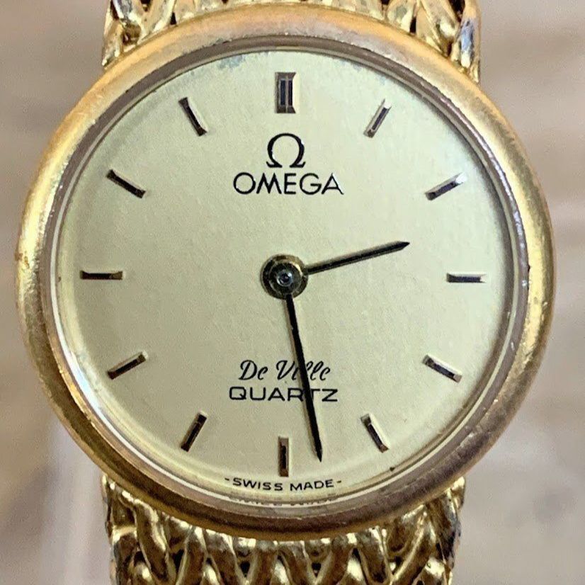 オメガ MD791.0832 De Ville Polonaises ジャンク品 デビル レディース 腕時計 クォーツ ウォッチ アンティーク ゴールド OMEGA