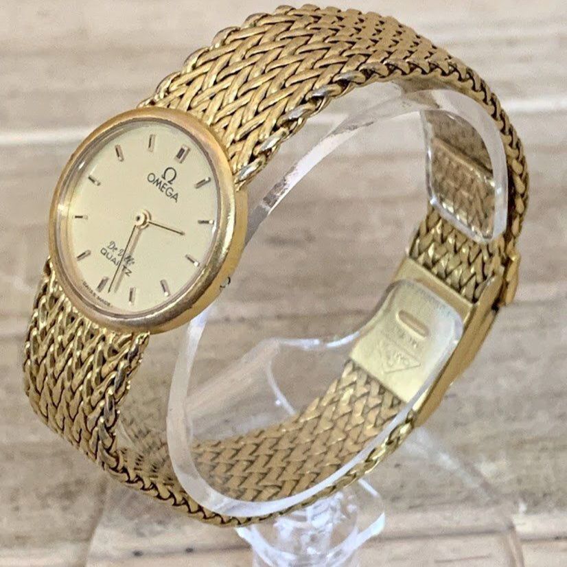 オメガ MD791.0832 De Ville Polonaises ジャンク品 デビル レディース 腕時計 クォーツ ウォッチ アンティーク ゴールド OMEGA