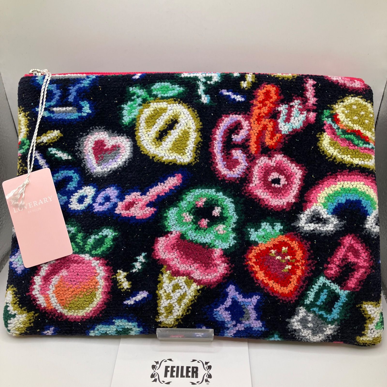 5419 美品 FEILER フェイラー ポーチ 小物入れ コスメケース LOVERARY 