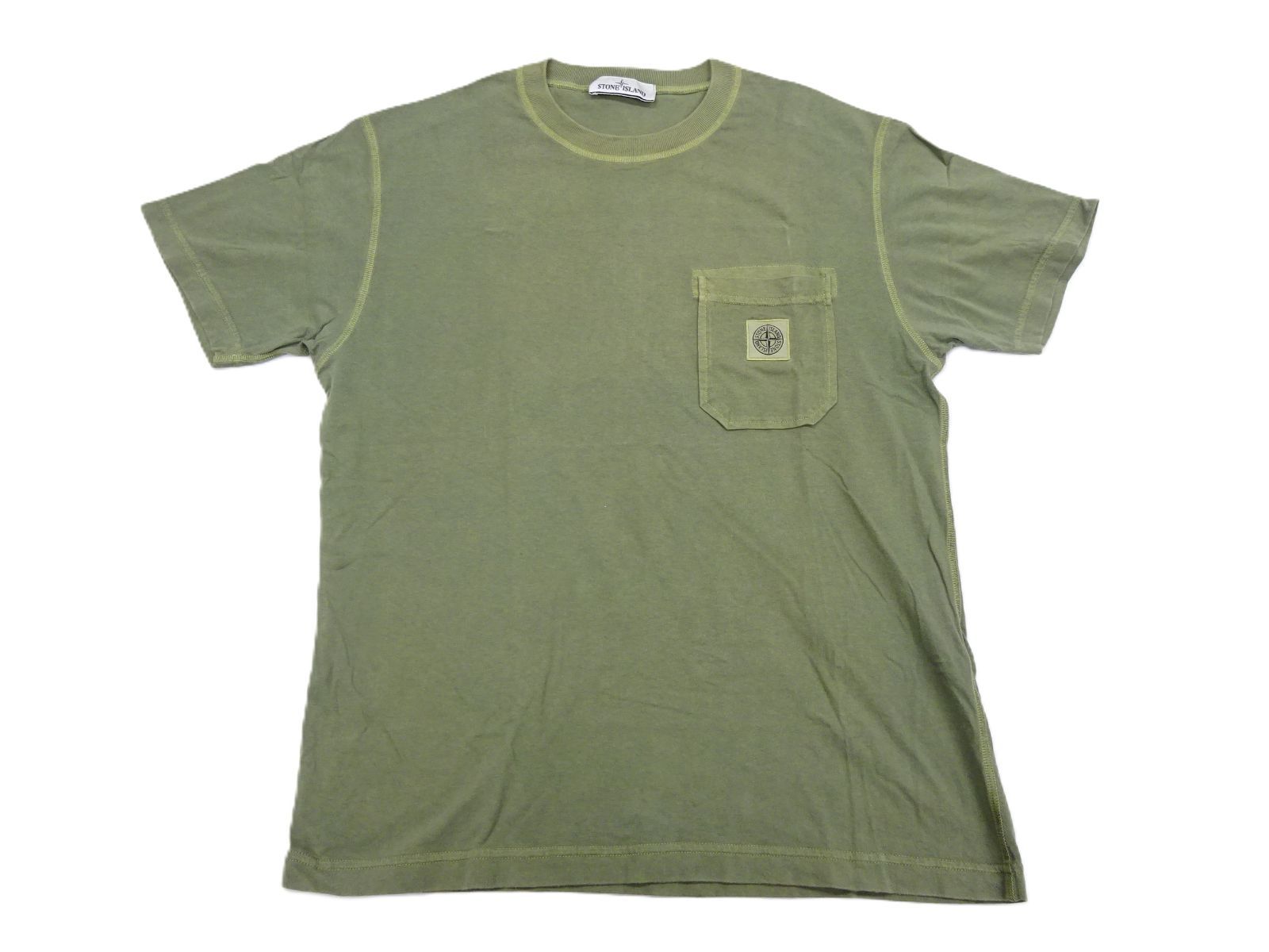 STONE ISLAND ストーンアイランド フロント ロゴ刺繍 1ポケット 半袖 T