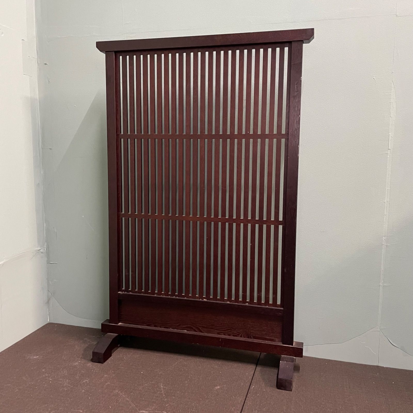 ♭ 和風 衝立 パーテーション 格子 間仕切り 木製 古民家 家具