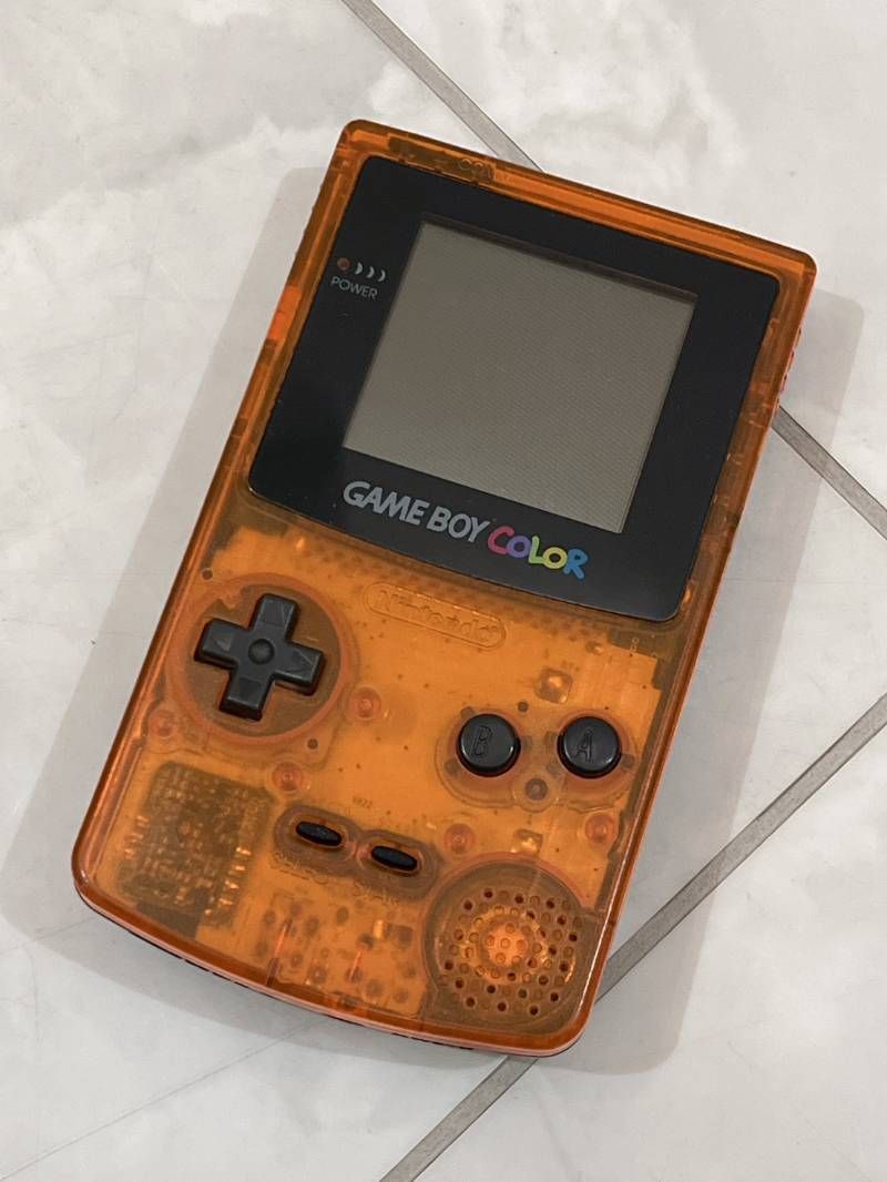 バージョン Nintendo GAME BOY COLOR ゲームボーイ CGB-001 クリアオレンジ×クリアブラック 動作 済み