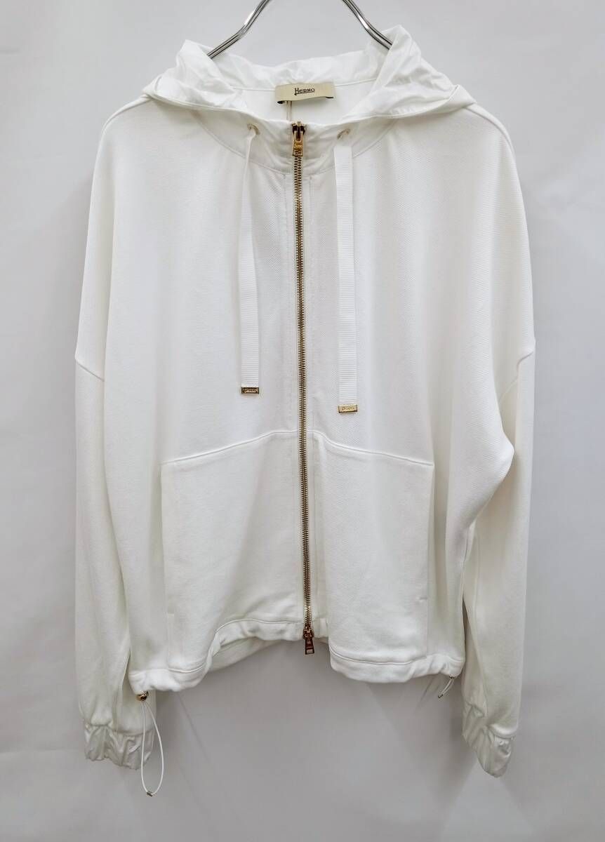 HERNO ヘルノ ジップアップブルゾン 38 ホワイト 通年