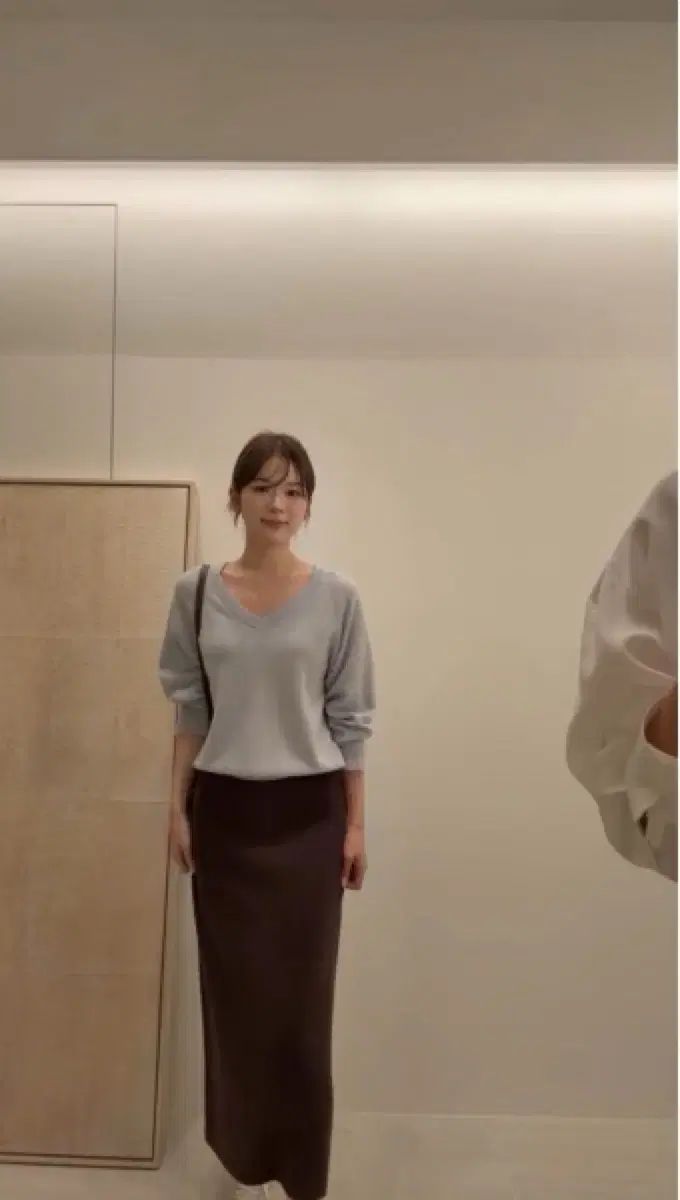 SIE シエ ノア ウール ニット スカート チョコレート マキシ