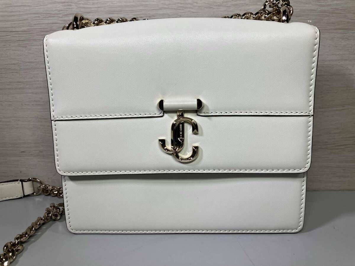 JIMMY CHOO ジミーチュウ THE VARENNE Family ショルダーバッグ ホワイト