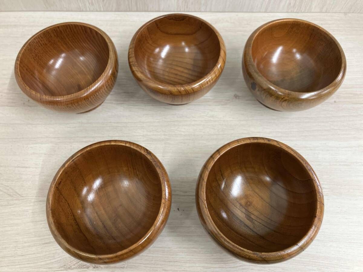 山中漆器 天然木 漆塗装 漆器 お椀5セット