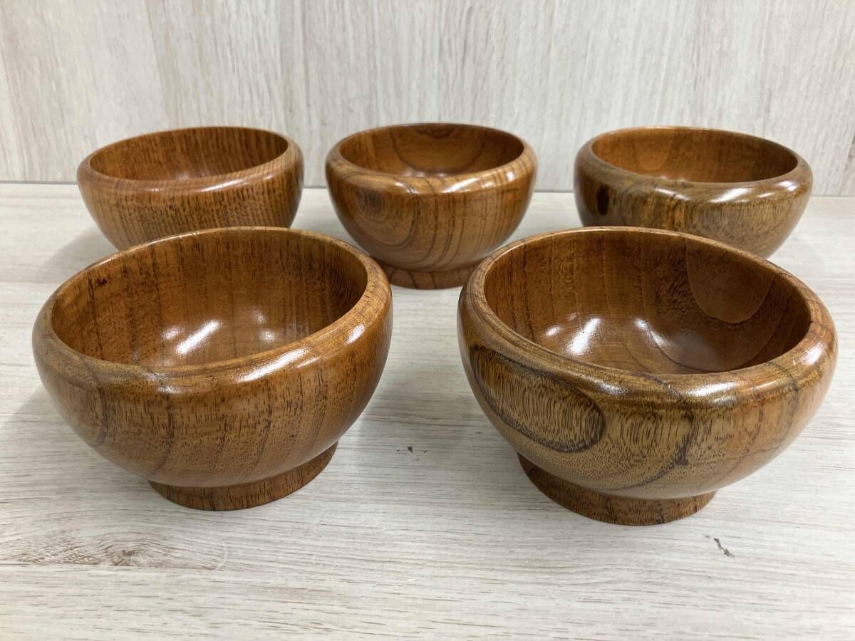 山中漆器 天然木 漆塗装 漆器 お椀5セット