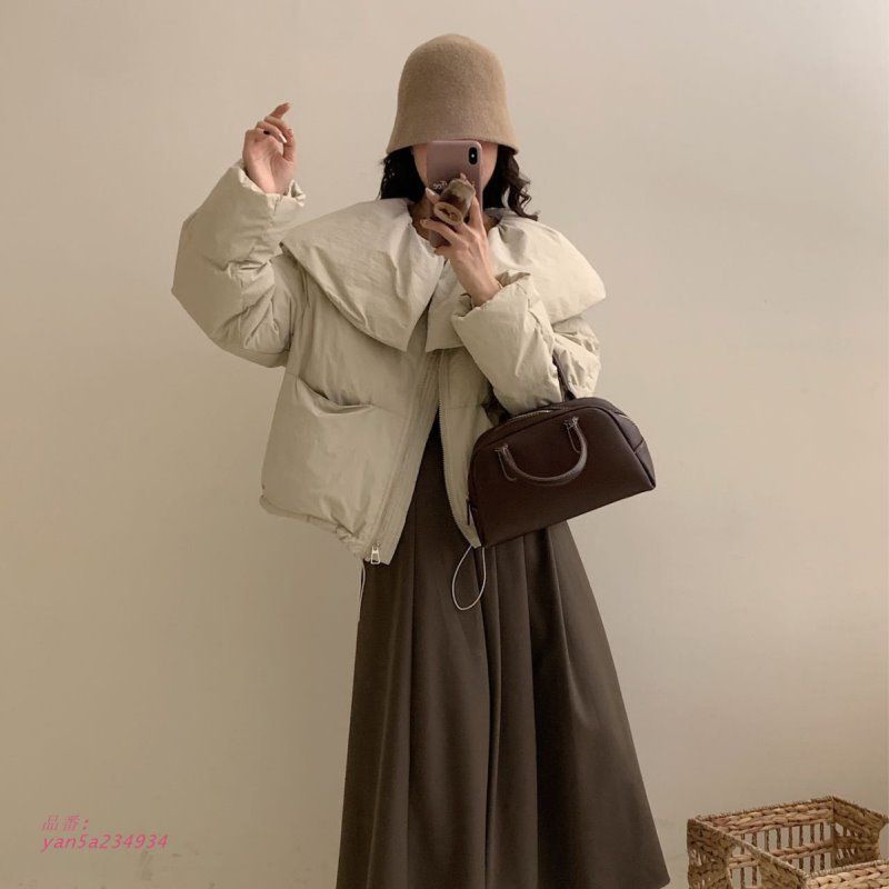 ショートのダウンジャケット レディース ダウンジャケット ダックダウン 暖かい 秋冬 体型カバー 厚手 かわいい 防寒 着痩せ シンプル ファー付き 通勤 yan5a234934