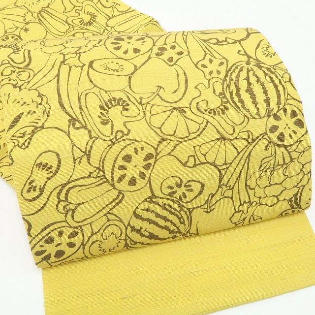 ❁tomihisa❁新品 貴久樹 野菜柄 着物“何かが違う！いつまでも心に巡る