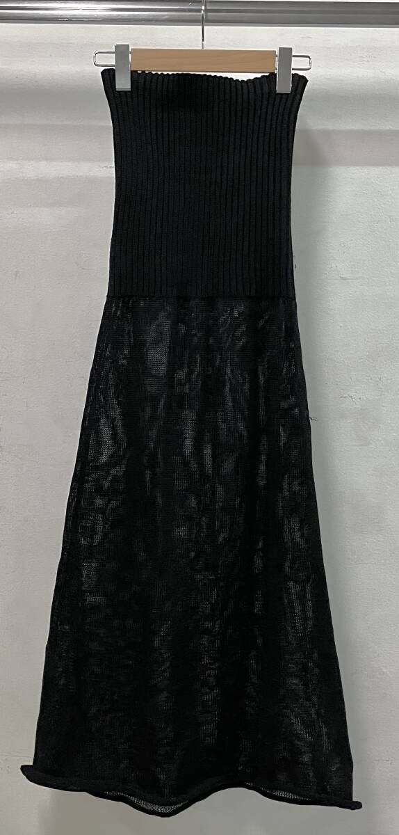 PLAGE プラージュ GENES ジェネス ANIAスカート アニアスカート サイズS-M 24ss ニット ブラック コットン ペルー製 タグ付き