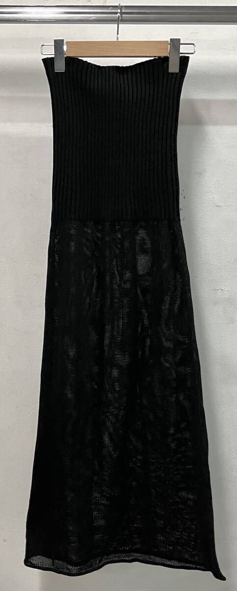 PLAGE プラージュ GENES ジェネス ANIAスカート アニアスカート サイズS-M 24ss ニット ブラック コットン ペルー製