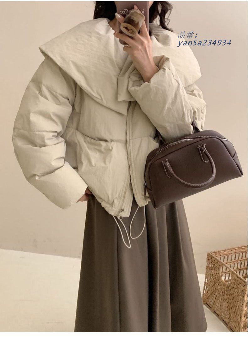 ショートのダウンジャケット レディース ダウンジャケット ダックダウン 暖かい 秋冬 体型カバー 厚手 かわいい 防寒 着痩せ シンプル ファー付き 通勤 yan5a234934 GULLKHAN_COM