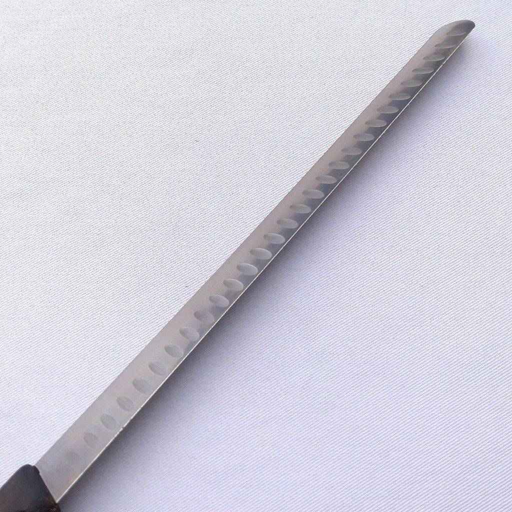 サーモンナイフ 堺孝行 SAKAI TAKAYUKI DEHOLM SWEDISH STEEL 刃長約305㎜ 洋包丁 SW鋼 鮭切包丁 サーモンスライサー 庖丁 刃物 2097 WWW_SKLAD-KIRPICHA_RU