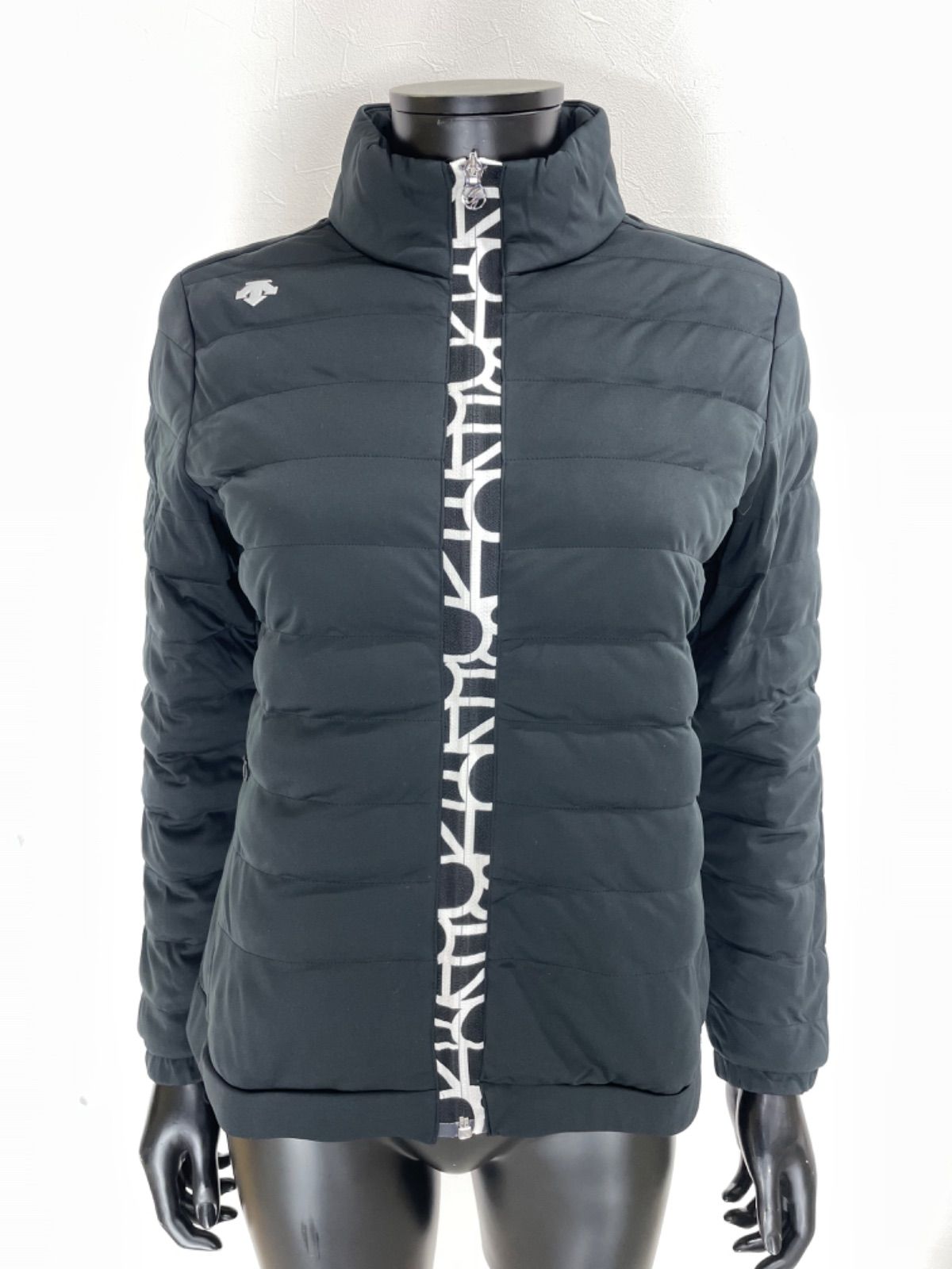 DESCENTE デサント ポリエステル フルジップ 長袖 中綿 ジャケット ブラック 黒 レディース L ゴルフウェア