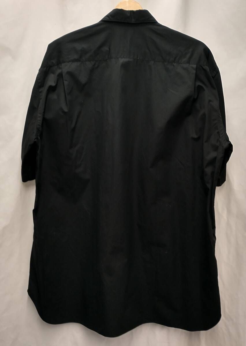 COMME des GARCONS HOMME コムデギャルソン オム 半袖シャツ 綿ブロード ブラック XSサイズ