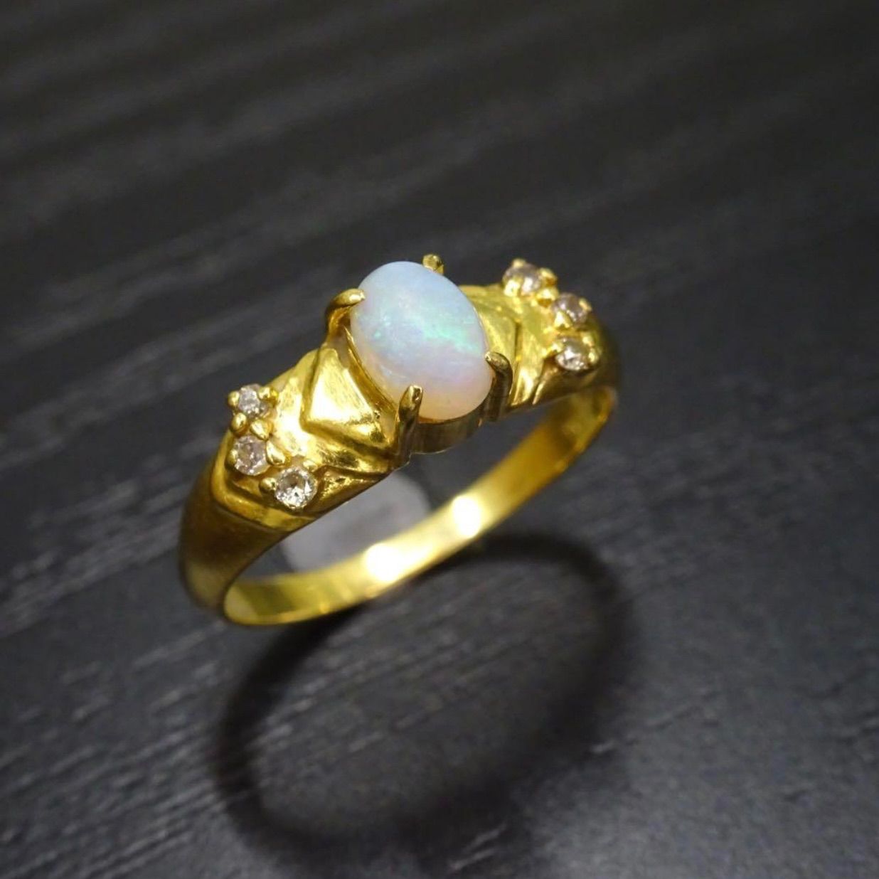 18金 K18 ゴールド GOLD 750 ジュエリーマキ 天然オパール0.31ct 天然 