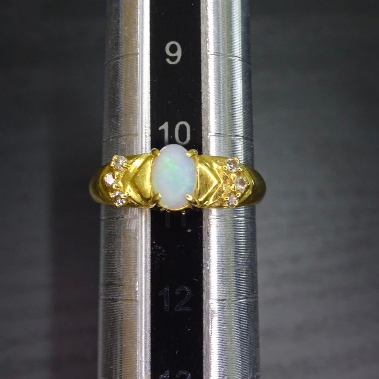 18金 K18 ゴールド GOLD 750 ジュエリーマキ 天然オパール0.31ct 天然 