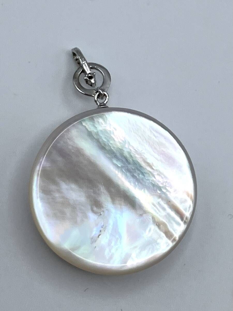 ハーフパール K18WG トップ ダイヤ0.01ct 4.2g ソーティング付き FORTGASGNV_COM_BR