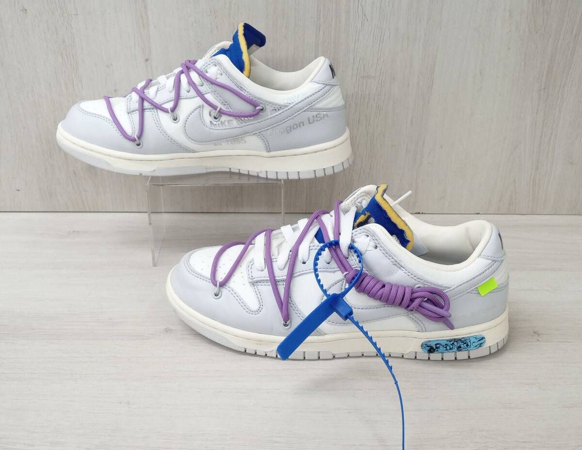 NIKE×Off White ナイキ×オフホワイト スニーカー DUNK LOW 1 of 50 48 DM1602-107 グレー系 26cm