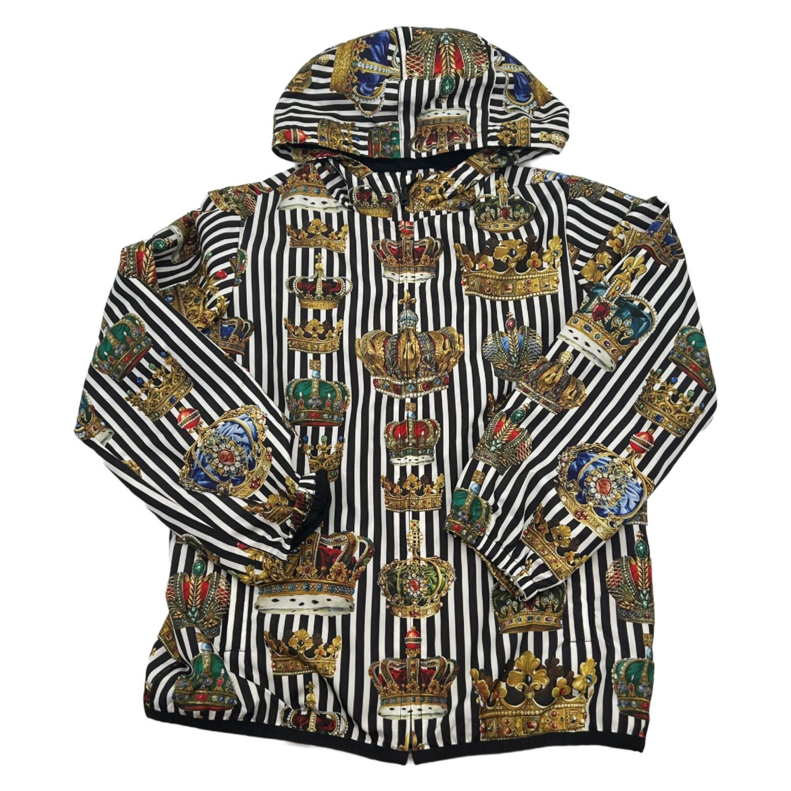 DOLCE＆GABBANA ドルチェアンドガッバーナ キッズ ジップアップジャケット パーカー クラウンプリント サイズ７ 8 12-131cm 子供服