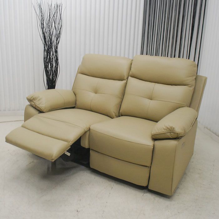 アウトレット 現品限り 一部送料無料 大 展示品 訳あり 本革 電動リクライナーモーションソファー ２人掛け 240905-ライデル2p電動
