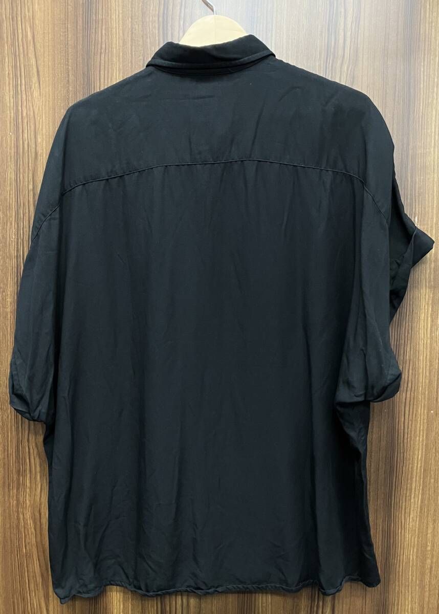 SHAREEF シャリーフ 18ss Apple s s big shirt 半袖シャツ プリントシャツ ブラック サイズ1