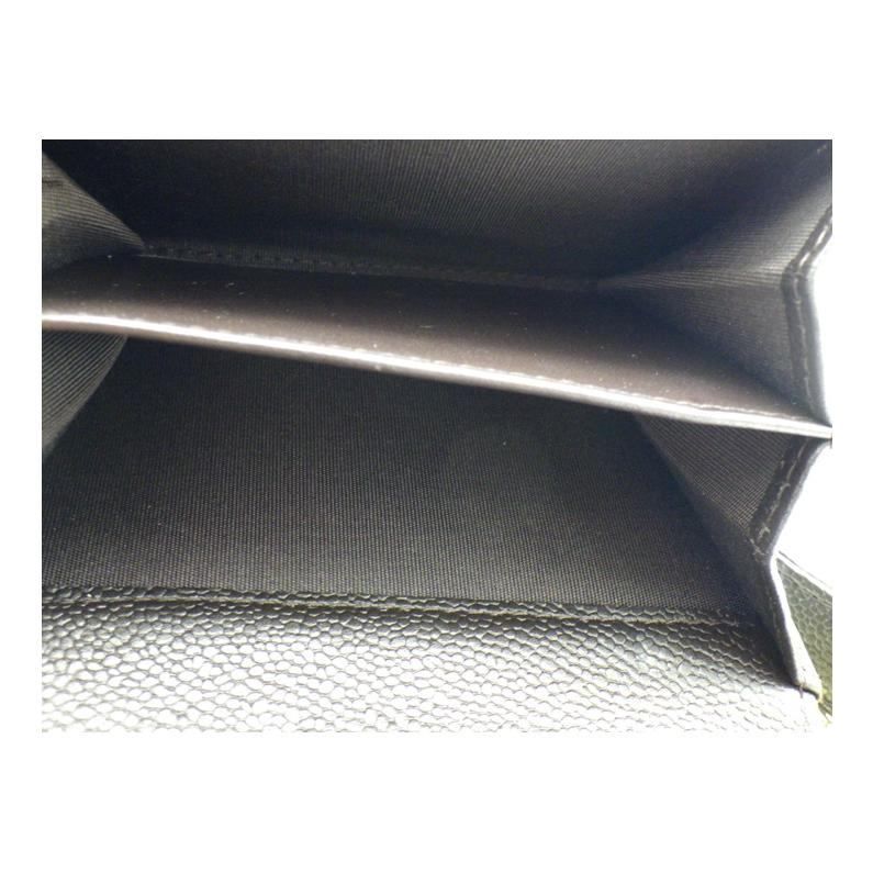 シャネル CHANEL ボーイ キャビアスキン チェーン ショルダー ウォレット バッグ 44810