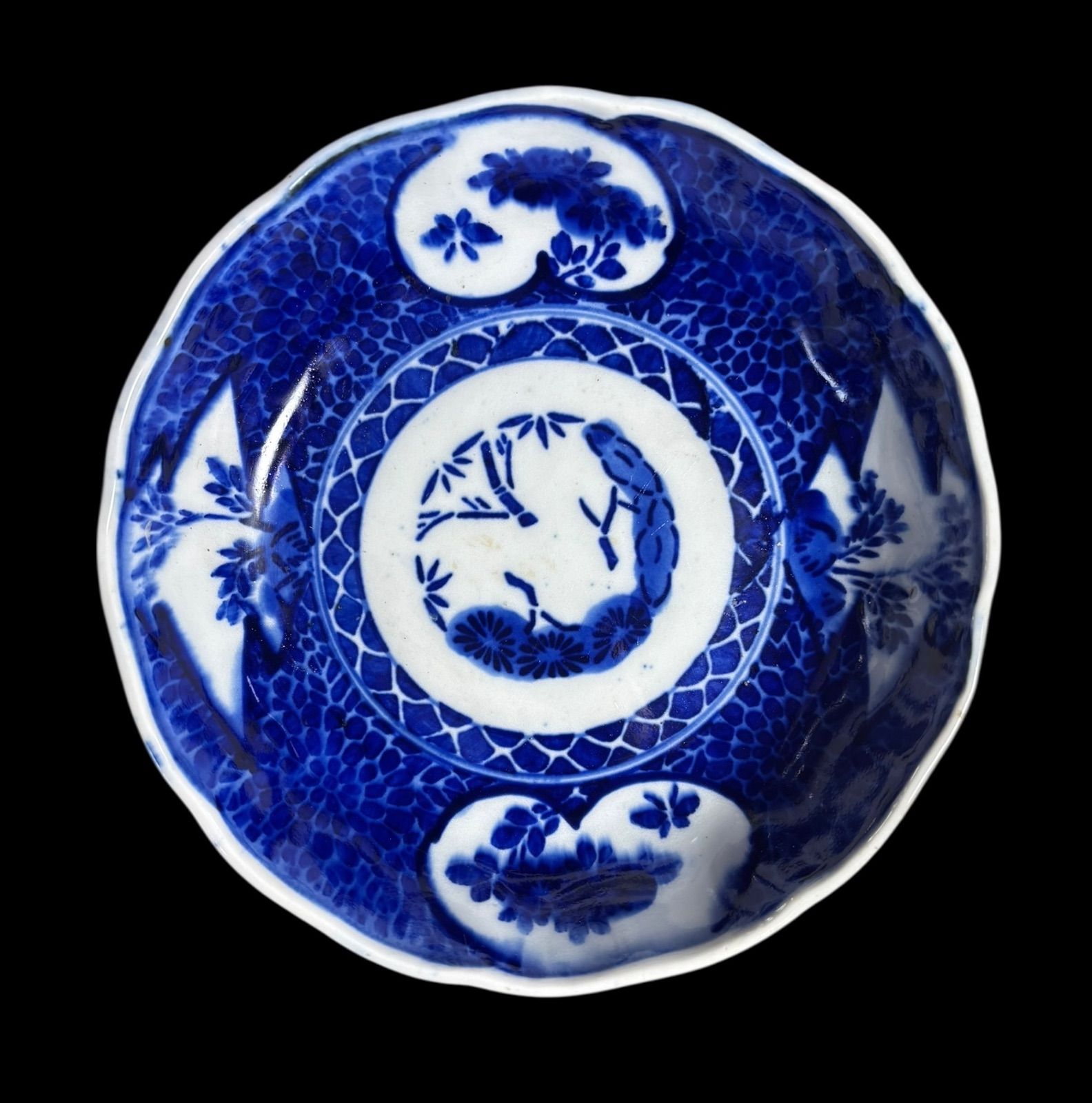 8客セット 古伊万里 染付 松竹梅草花文図 なます皿 丸皿 取り皿 飾り皿 和食器 時代物 陶器 骨董品 アンティーク WWW_SKLAD-KIRPICHA_RU