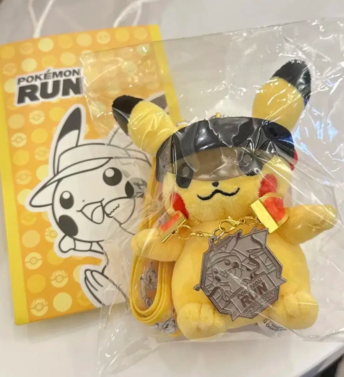 ピカチュウ　韓国　メダル　 ぬいぐるみ メダル ポケモンRUN　金メダル メルカリ 2026年最新完走者メダルの人気アイテム RUNNET もらって