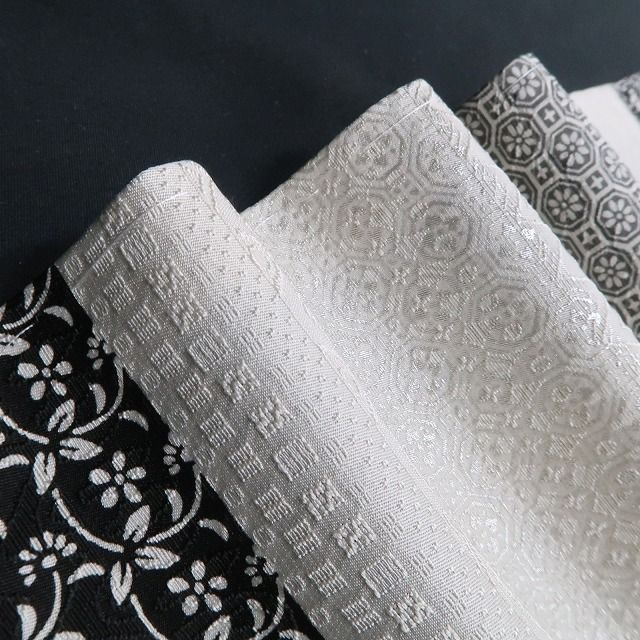 ❁tomihisa❁ 寄せ柄 モノトーン 着物 正絹 仕付け糸付 端正なモノトーンに寄せ柄のリズム 付下げ 6906