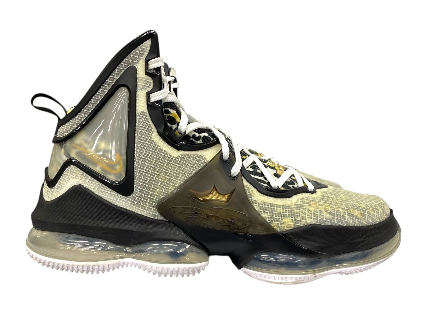 NIKE ナイキ Lebron 19 レブロン スニーカー US 10 28 cm ホワイト ブラック メタリック ゴールド メンズ 009