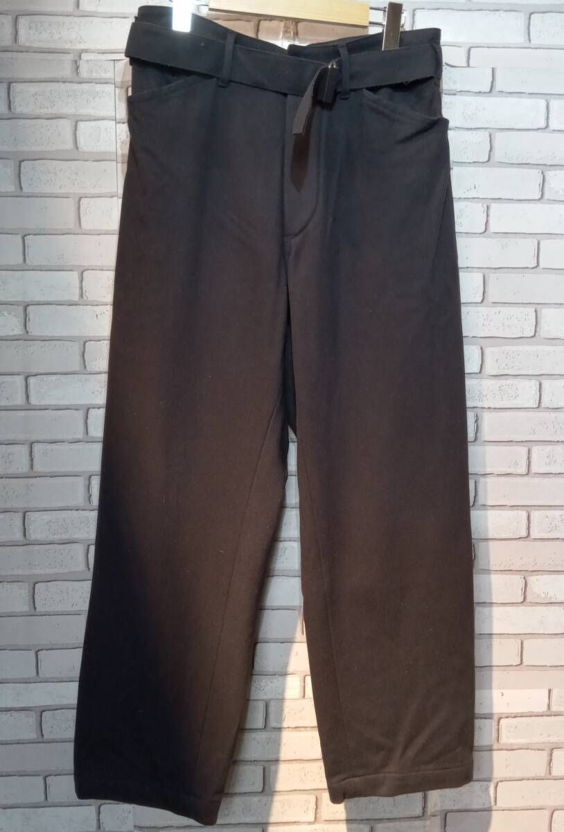 COMOLI コモリ 16AW フェルトンベルテッド パンツ1 ウ-ル J03-03006 その他ロングパンツ サイズS 紺色 トラッド＆ベーシック