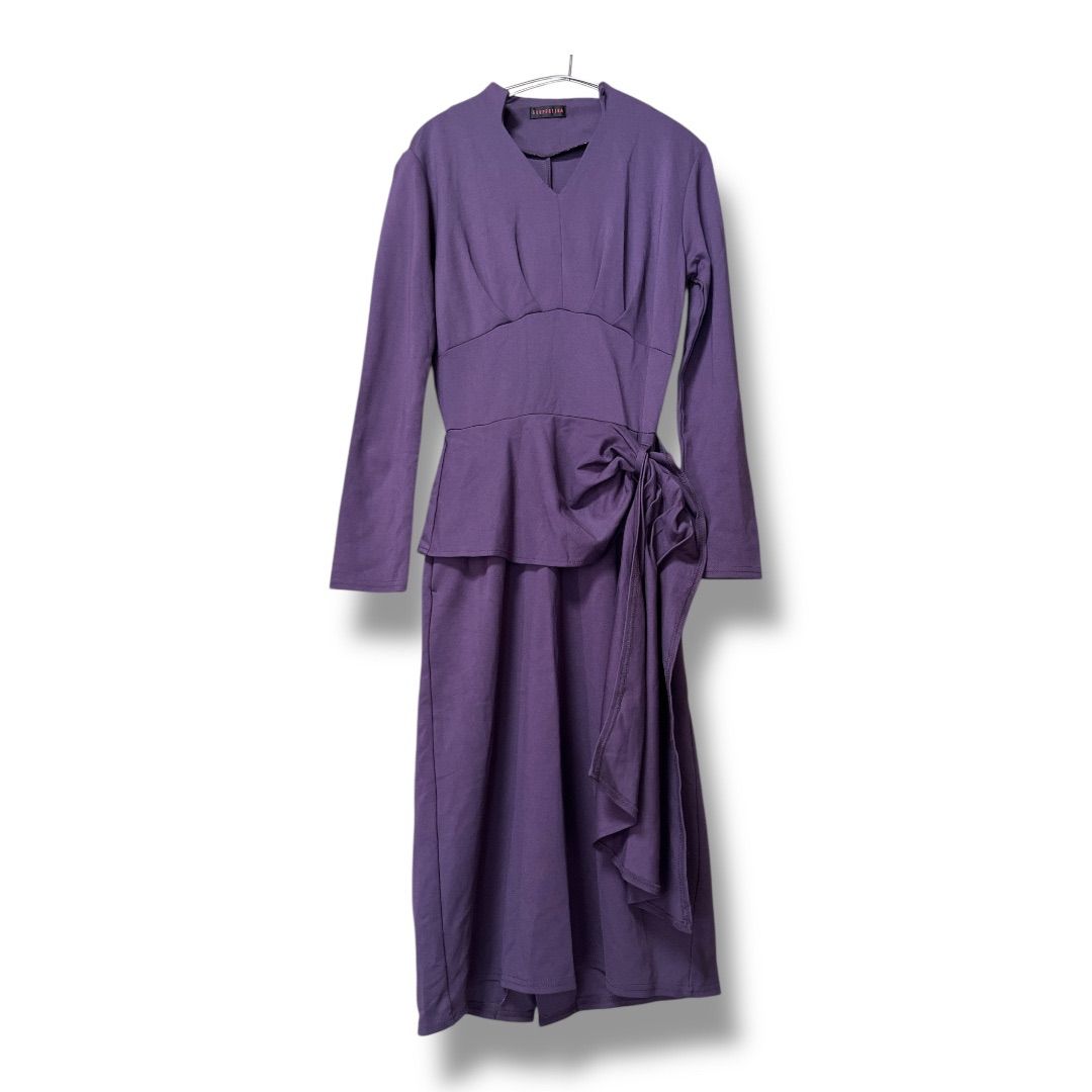 SERPENTINA セルペンティナ ぺプラムテールワンピース ストレッチ