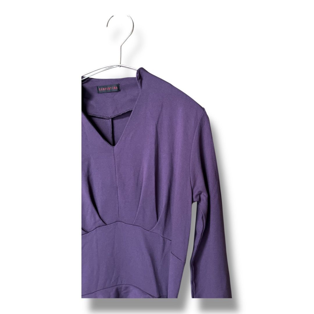 SERPENTINA セルペンティナ ぺプラムテールワンピース ストレッチ