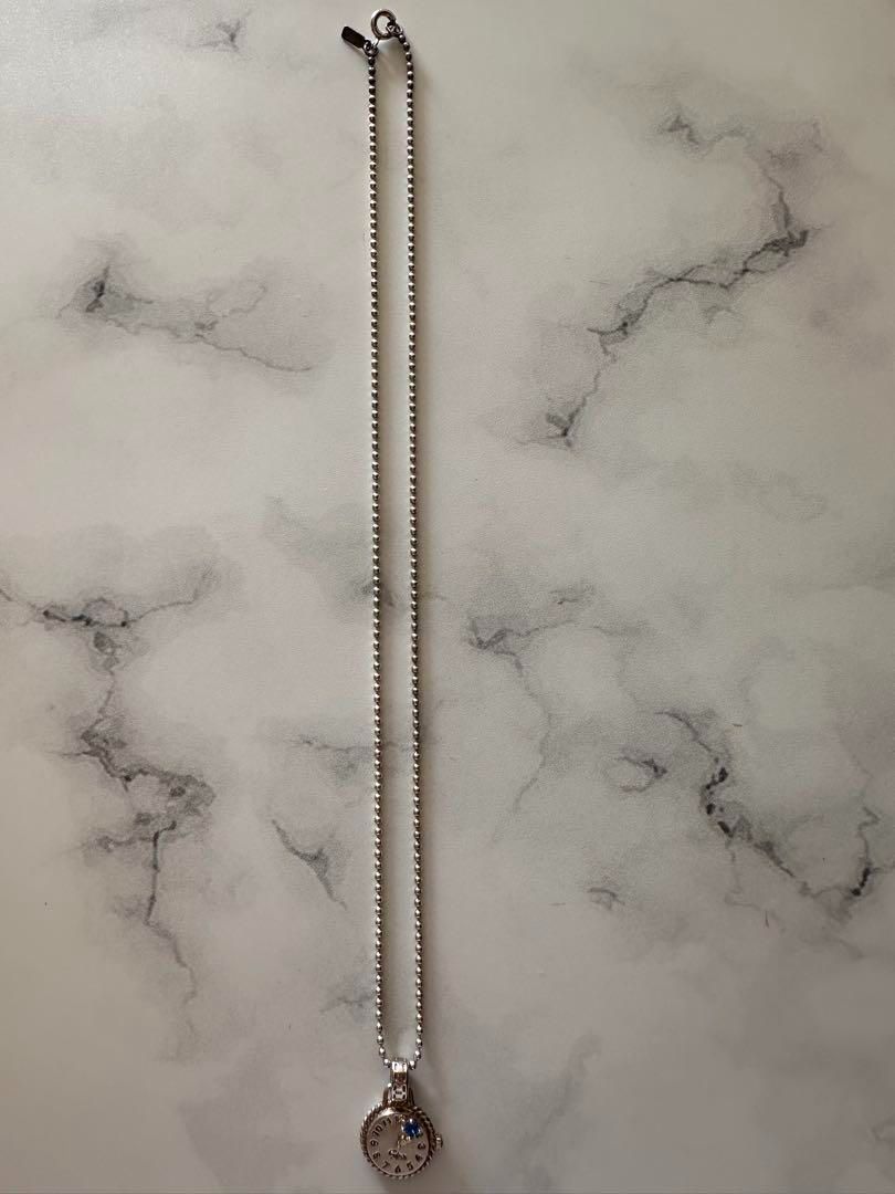 ヴィンテージSTAR JEWELRY シルバーネックレス K18 CLOCK