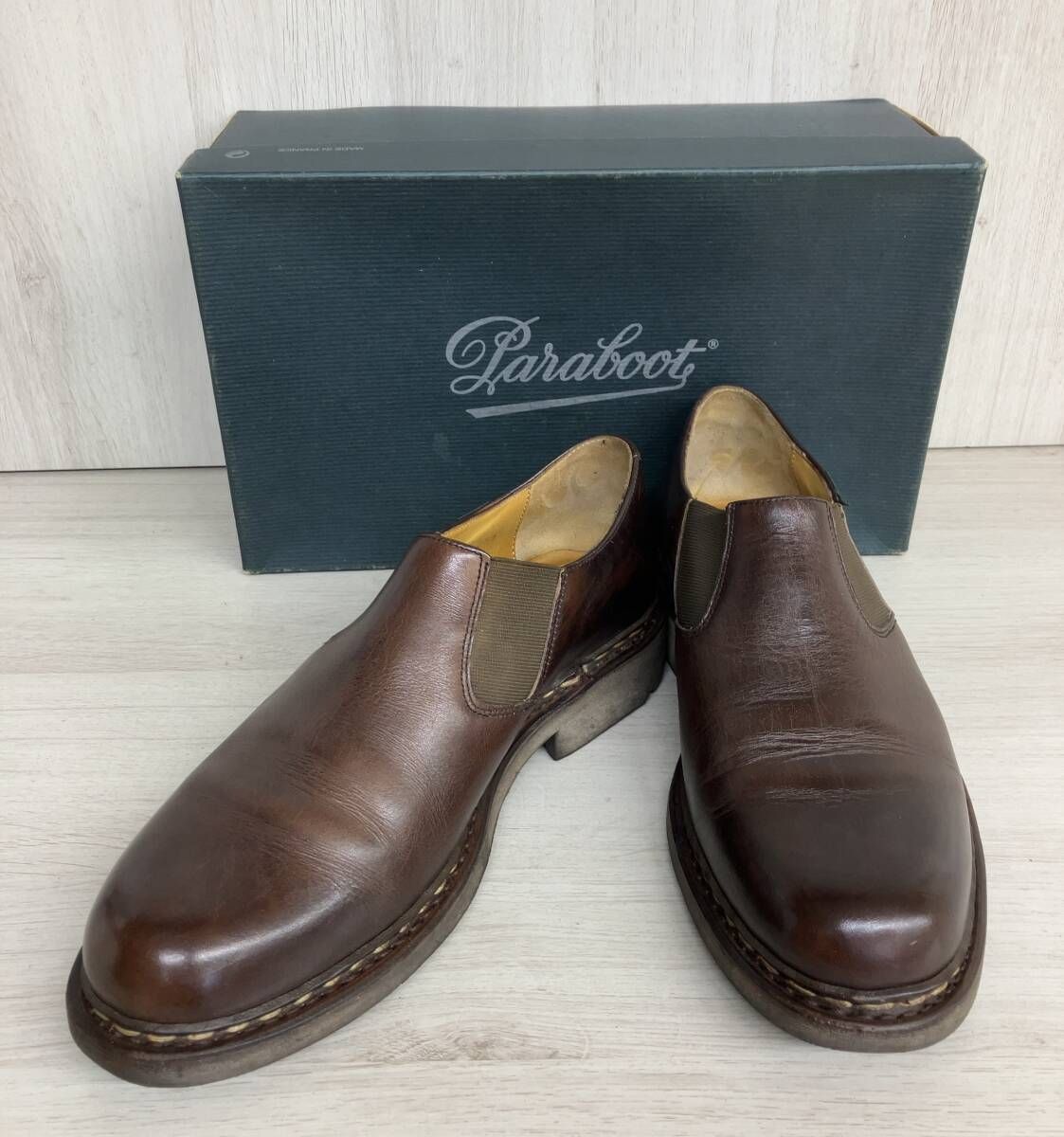 PARABOOT パラブーツ PHOTON TEX サイドゴア シューズ スリッポン 145713 ブラウン系 MARRON-LIS CAFE 表記サイズ7 約25.5cm 箱あり