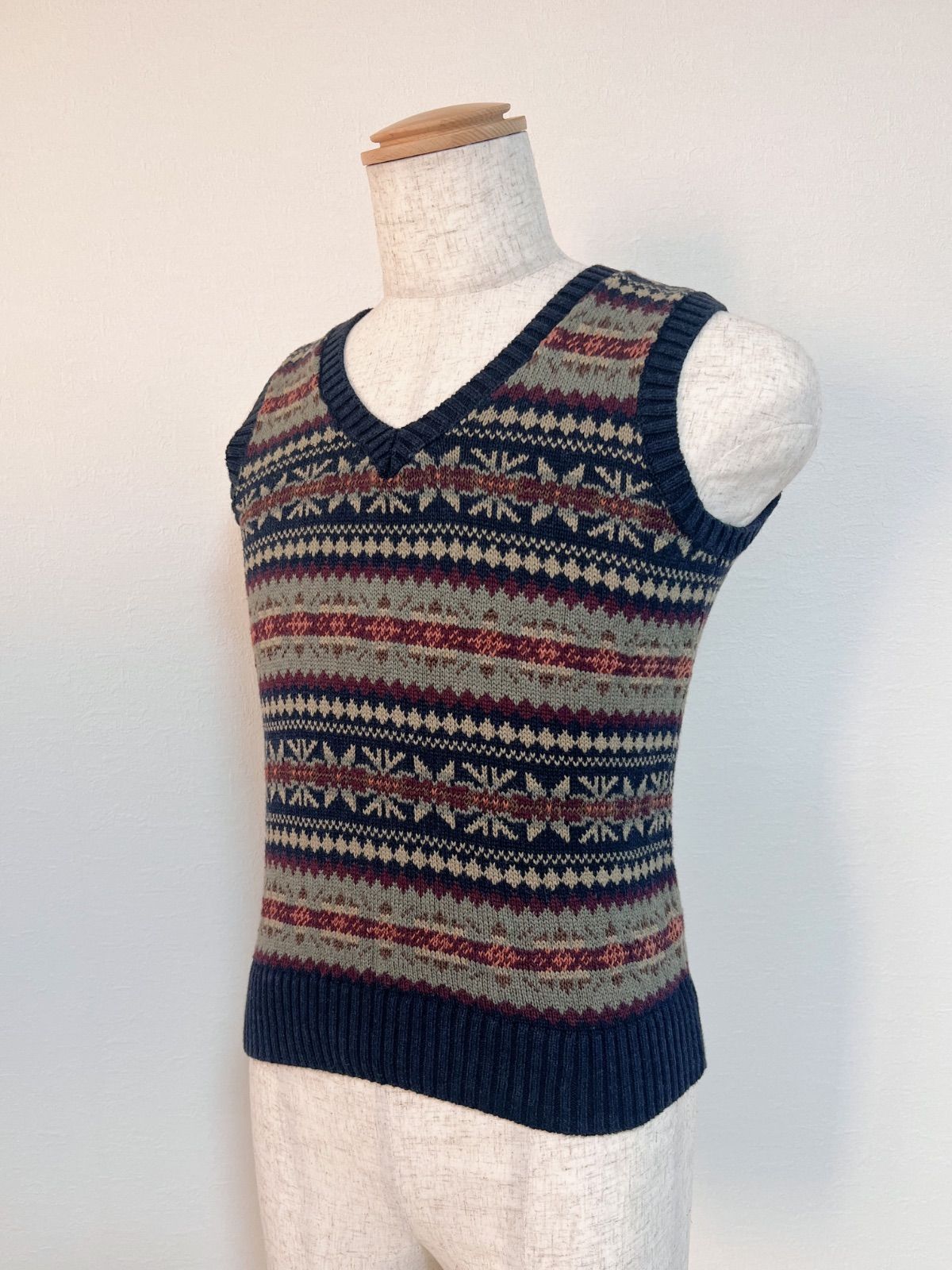 ralph lauren ラルフローレン ニット ベスト 総柄