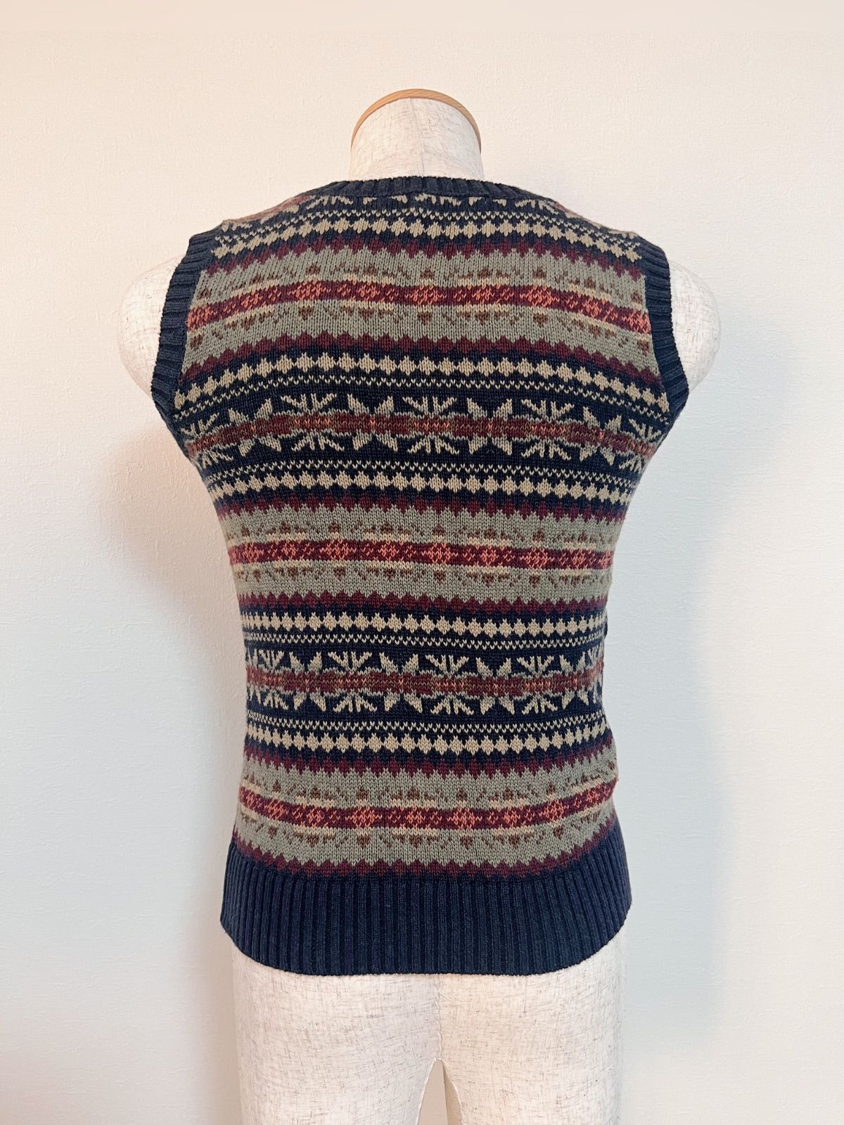  ralph lauren ラルフローレン ニット ベスト 総柄 ノースリーブ ニット セーター