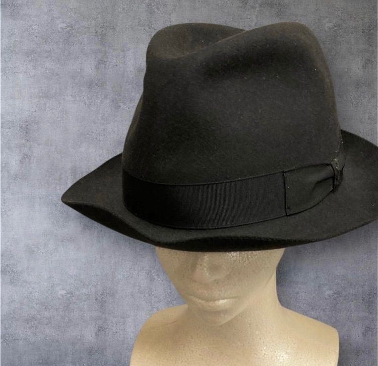 BORSALINO ボルサリーノ ビーバー ファーフェルト ハット メンズ ファッション ハットブラック フェルトハット