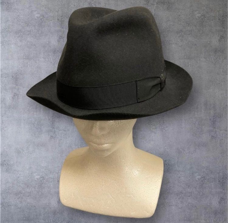 BORSALINO ボルサリーノ ビーバー ファーフェルト ハット メンズ ファッション ハットブラック フェルトハット
