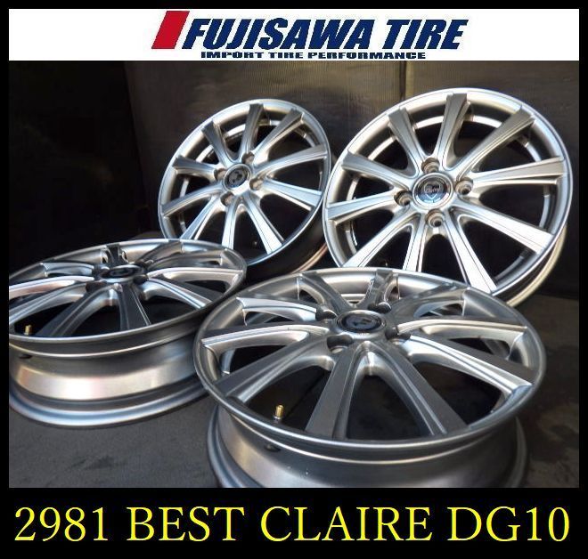 2981 B BEST CLAIRE DG10 ホイール 15x4.5J 4穴 PCD100 45 4本